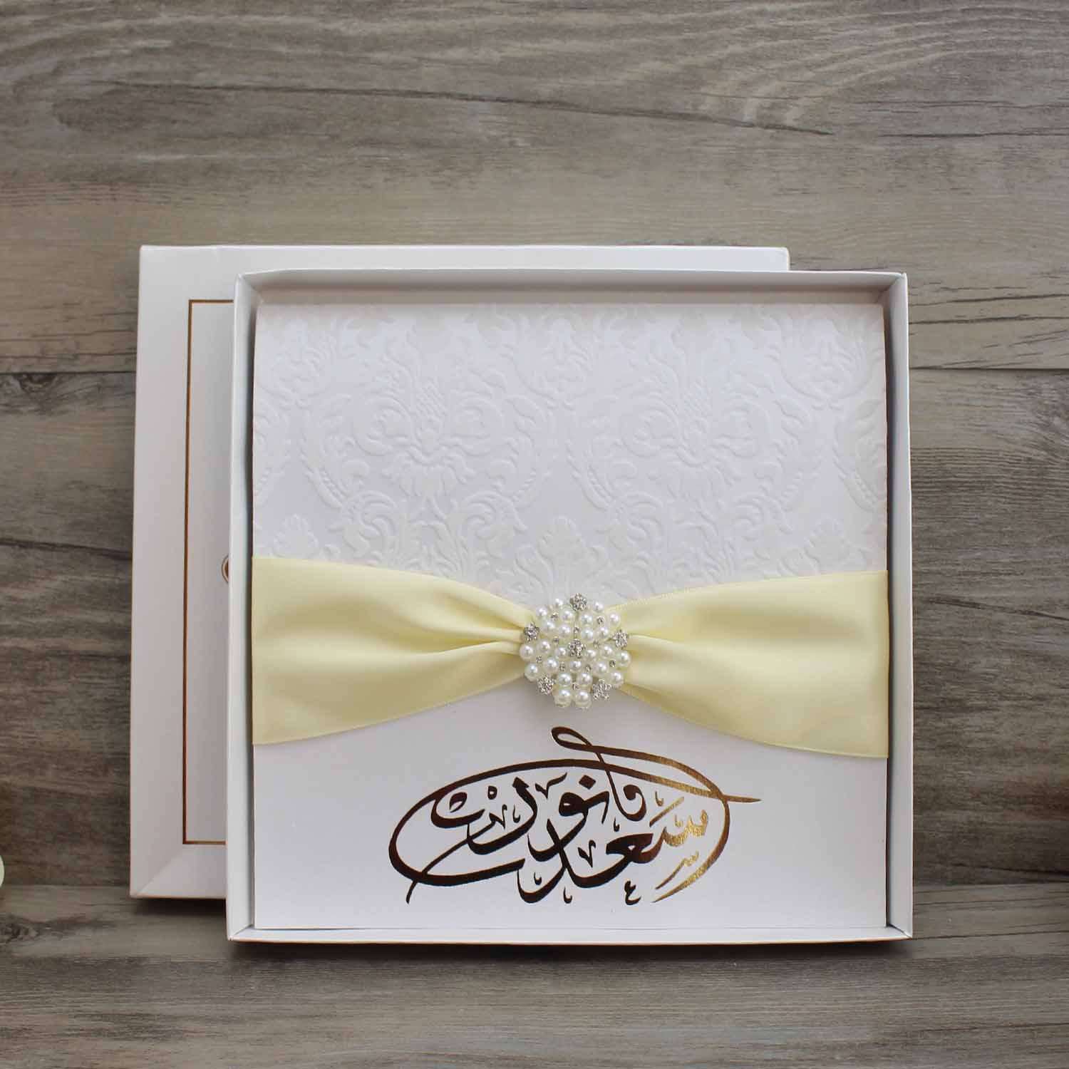 Flocked Rose Invitation Card Foiling Wedding Invitation with Paper Box Personalized Custom